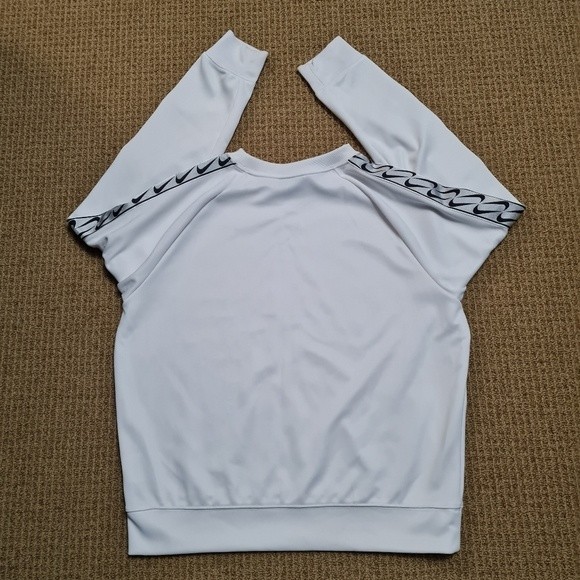 Nike Swoosh NSW Pullover Sweatshirt Crew Silver Logo Tape Silver S Rare Find - Picture 6 of 12